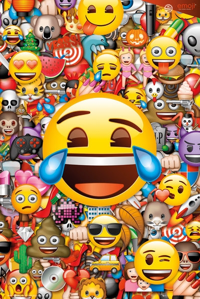 Posters Plakát, Obraz - Emoji - Collage (Global), (61 x 91,5 cm)