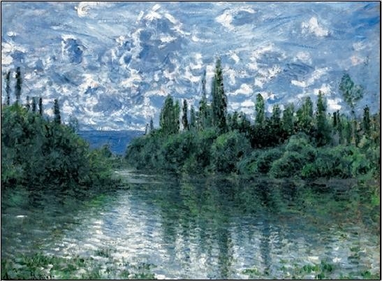 Posters Reprodukce Claude Monet - Rameno Seiny u Vetheuil , (30 x 24 cm)