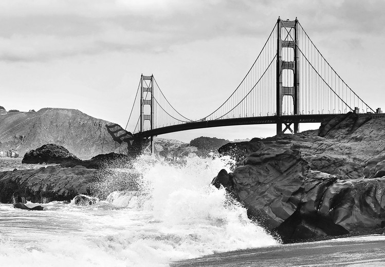Posters Fototapeta Golden Gate Bridge – Rock
