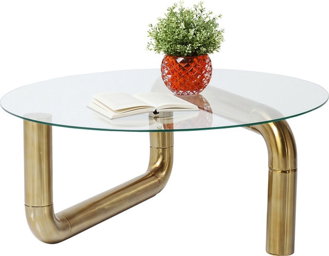 Konferenční stolek Pipeline Gold O90cm