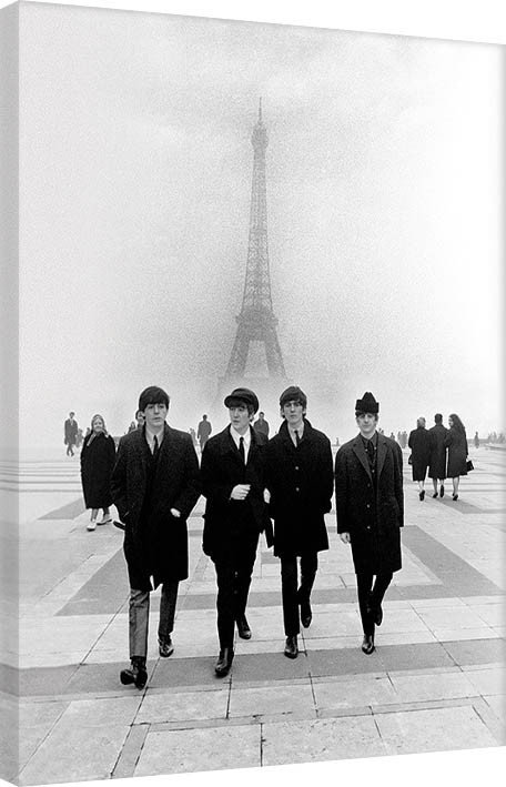 Posters Obraz na plátně The Beatles - Paris, (60 x 80 cm)