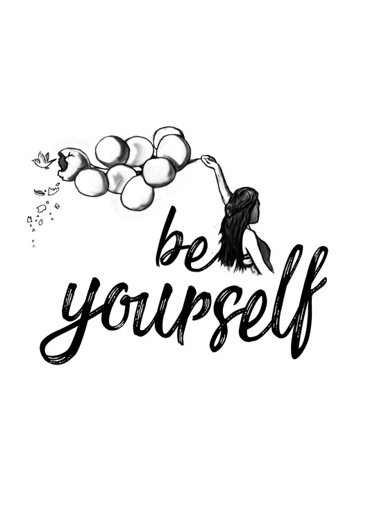 Posters Umělecké fotografie Be yourself - White