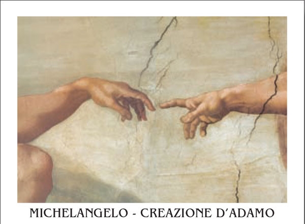 Posters Reprodukce Michelangelo Buonarroti - Zrození Adama (část) , (80 x 60 cm)