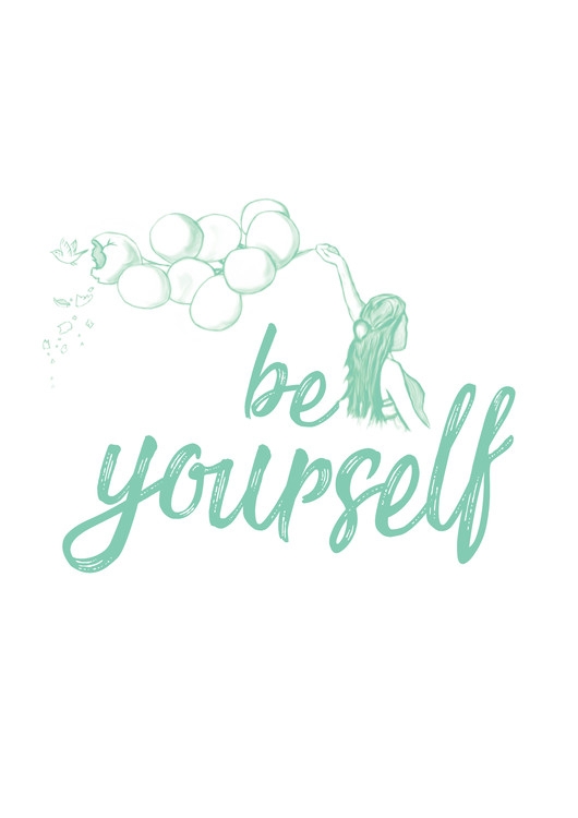 Posters Umělecké fotografie Be yourself - Blue