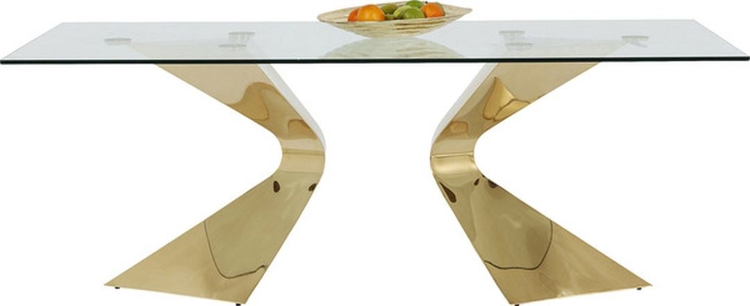 Stůl Gloria 200×100 cm, zlatý