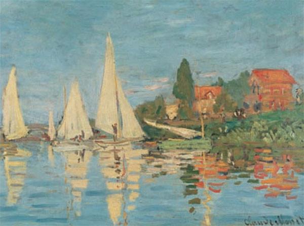 Posters Reprodukce Claude Monet - Regaty v Argenteuil , (80 x 60 cm)