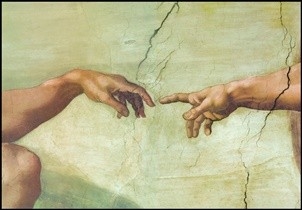 Posters Reprodukce Michelangelo Buonarroti - Zrození Adama (část) , (80 x 60 cm)