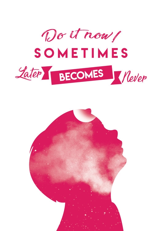 Posters Umělecké fotografie Do it now - Pink