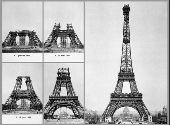 Posters Reprodukce ALAN SCHEIN PHOTOGRAPHY - Paříž - Konstrukce Eiffelovy věže , (80 x 60 cm)