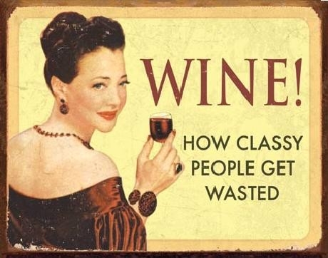 Posters Plechová cedule EPHEMERA - WINE - For Classy People, (40 x 31,5 cm)
