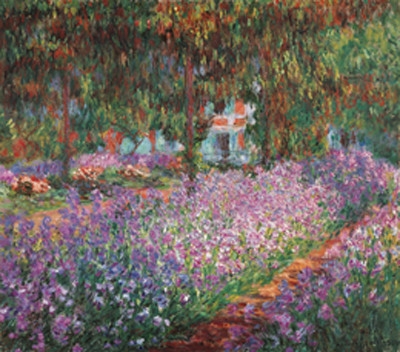 Posters Reprodukce Claude Monet - Monetova zahrada v Giverny, 1900 , (80 x 60 cm)
