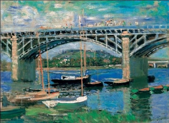 Posters Reprodukce Claude Monet - Most v Argenteuil, 1874 , (70 x 50 cm)