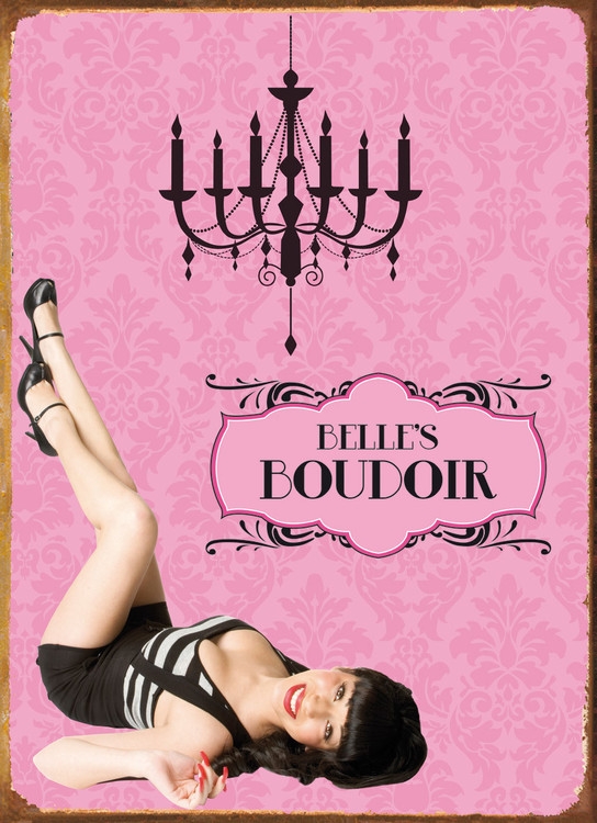 Posters Plechová cedule BELLE'S BOUDOIR, (30 x 41 cm)