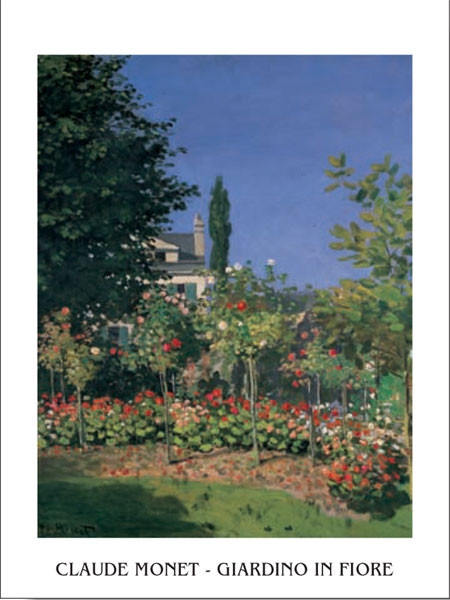 Posters Reprodukce Claude Monet - Zahrada v květu v Saint Adresse, 1886 , (24 x 30 cm)