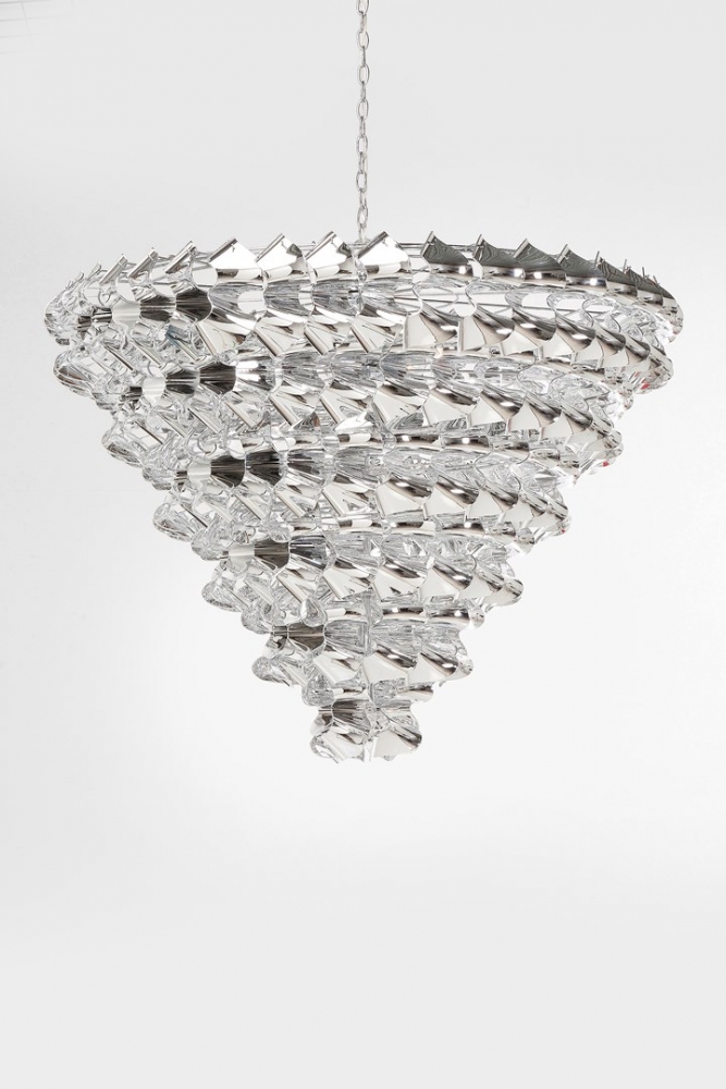 Závěsná lampa Domino Chrome 13er