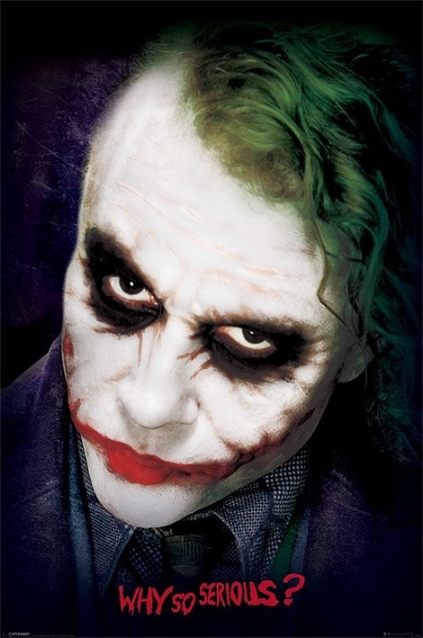 Posters Plakát, Obraz - Batman: Temný rytíř - Joker Face, (61 x 91,5 cm)