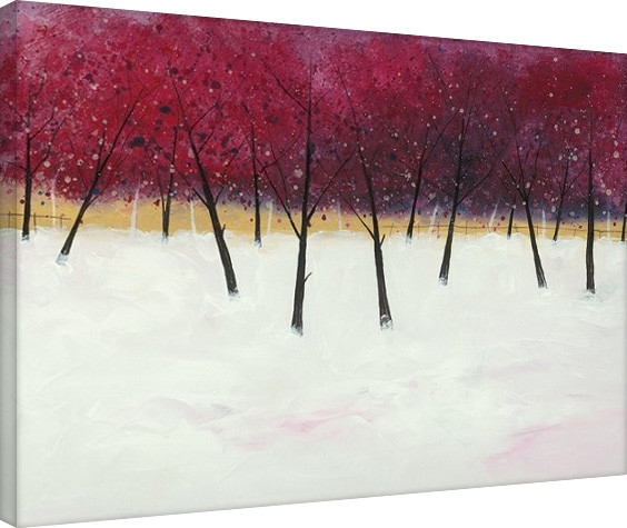 Posters Obraz na plátně Stuart Roy - Red Trees on White, (80 x 60 cm)