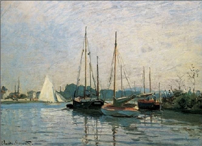 Posters Reprodukce Claude Monet - Výletní lodě z Argenteuil, 1872-3 , (80 x 60 cm)