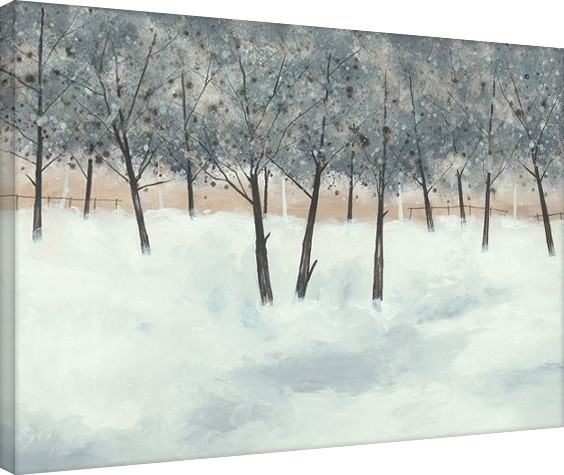 Posters Obraz na plátně Stuart Roy - Silver Trees on White, (80 x 60 cm)