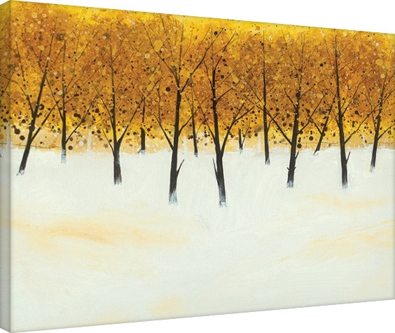 Posters Obraz na plátně Stuart Roy - Yellow Trees on White, (80 x 60 cm)