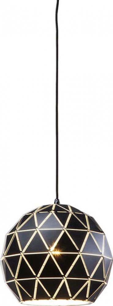 Závěsná lampa Triangle černá O30cm