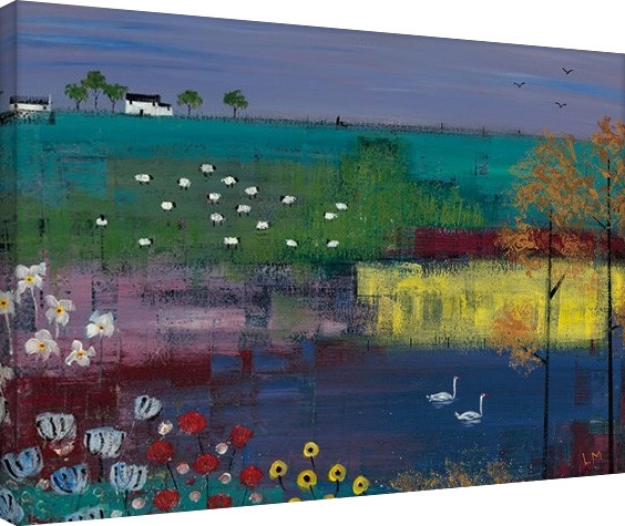 Posters Obraz na plátně Lee McCarthy - Swan Lake, (80 x 60 cm)
