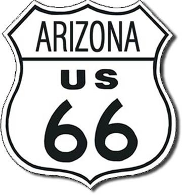 Posters Plechová cedule ROUTE 66 - arizona, (27 x 27 cm)