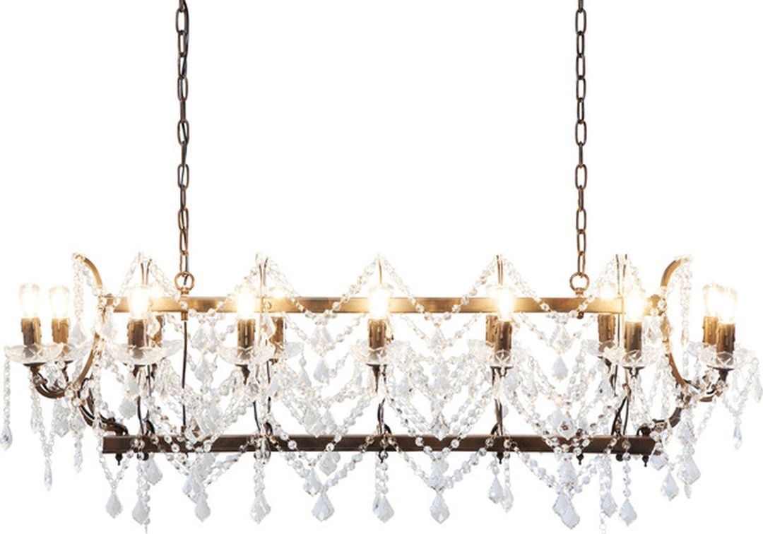 Závěsná lampa Ckloboukeau Crystal rezavá