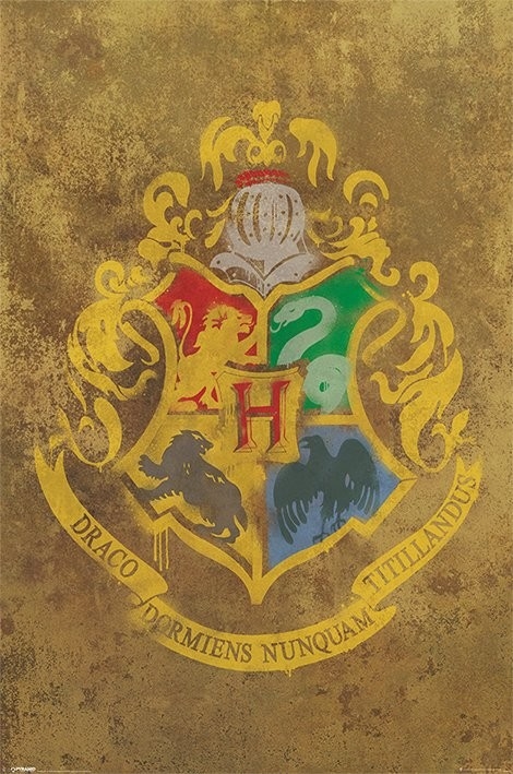Posters Plakát, Obraz - HARRY POTTER - hogwarts crest, (61 x 91,5 cm)