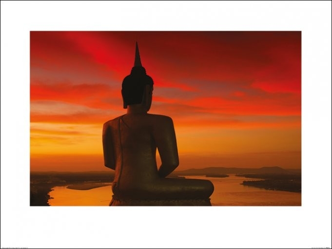 Posters Reprodukce Stuart Miekle - Sun Setting over the Mekong , (80 x 60 cm)