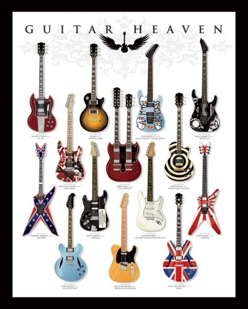 Posters Plakát, Obraz - Guitar heaven, (40 x 50 cm)
