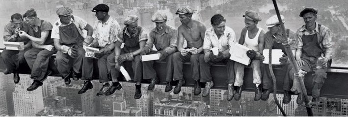 Posters Plakát, Obraz - Lunch on a skyscraper, (158 x 53 cm)