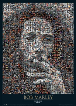 Posters Plakát, Obraz - Bob Marley - photomosaic, (61 x 91,5 cm)