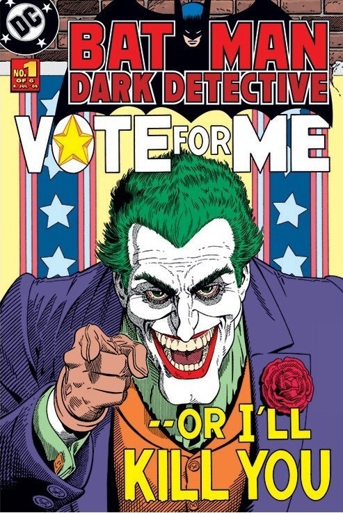 Posters Plakát, Obraz - BATMAN - joker vote for me, (61 x 91,5 cm)