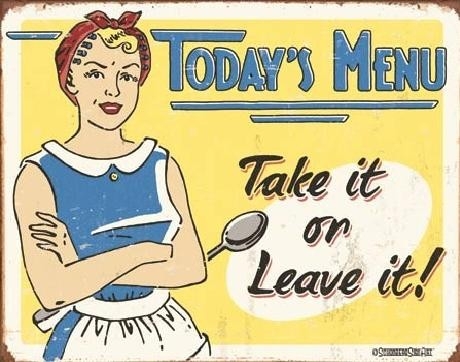 Posters Plechová cedule SCHONBERG - today's menu, (41 x 30 cm)