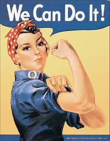 Posters Plechová cedule ROSIE THE RIVETOR - we can do it, (32 x 41 cm)