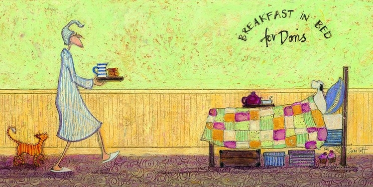 Posters Obraz na plátně Sam Toft - Breakfast in bed for Doris, (100 x 50 cm)