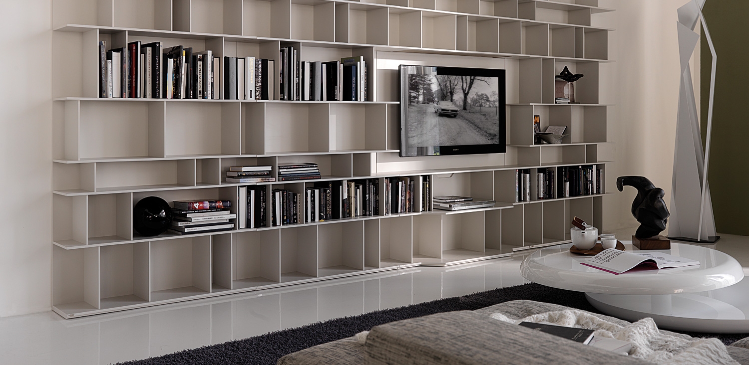 Wally knihovna s TV