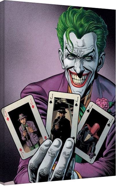 Posters Obraz na plátně Batman - Joker Cards, (60 x 80 cm)