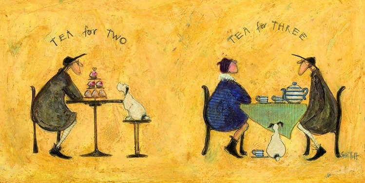 Posters Obraz na plátně Sam Toft - Tea for two, tea fro three, (100 x 50 cm)