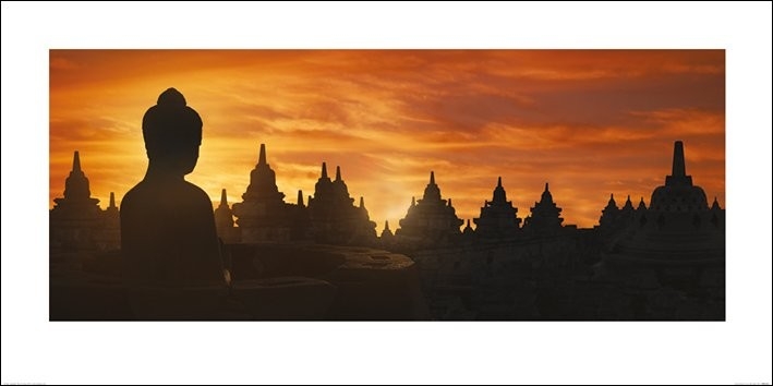 Posters Reprodukce Golden Silhouette - Indonesia , (100 x 50 cm)