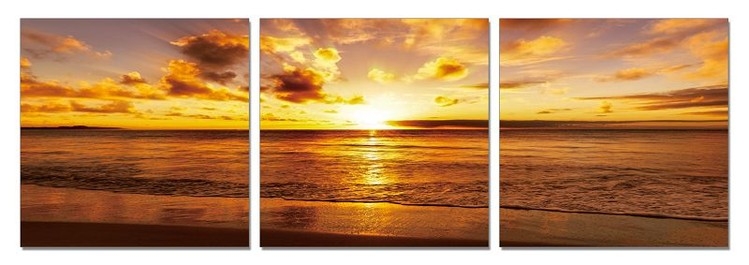 Posters Obraz na zeď - Sluneční záře nad mořem, (150 x 50 cm)