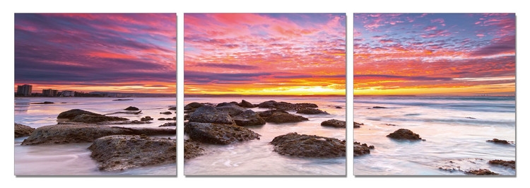 Posters Obraz na zeď - Barevná obloha nad mořem, (150 x 50 cm)