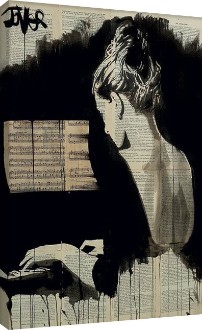 Posters Obraz na plátně Loui Jover - Her Sonata, (60 x 80 cm)