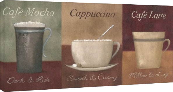 Posters Obraz na plátně Mandy Pritty - Café, (100 x 50 cm)