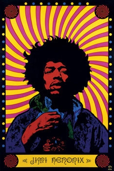 Posters Plakát, Obraz - Jimi Hendrix - psychedelic, (61 x 91,5 cm)