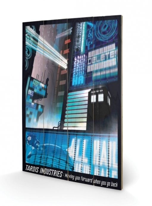 Posters Obraz na dřevě - Doctor Who - Tardis Industries
