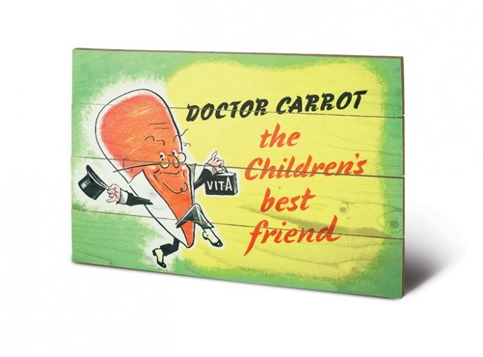 Posters Obraz na dřevě - IWM - doctor carrot, (59 x 40 cm)
