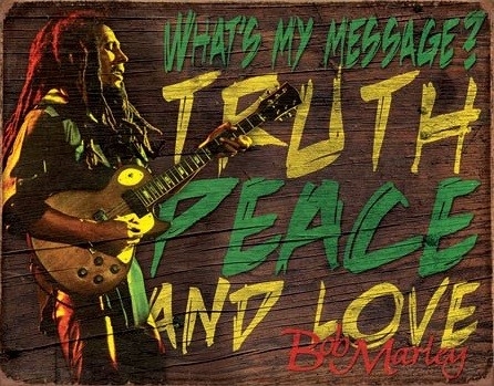 Posters Plechová cedule Bob Marley - Message, (40,6 x 31,8 cm)