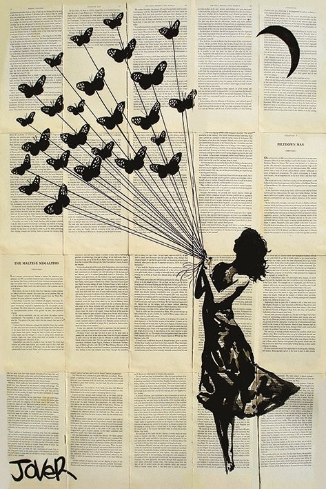 Posters Plakát, Obraz - Loui Jover - Butterflying, (61 x 91,5 cm)